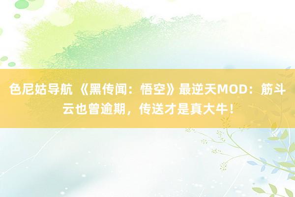 色尼姑导航 《黑传闻：悟空》最逆天MOD：筋斗云也曾逾期，传送才是真大牛！