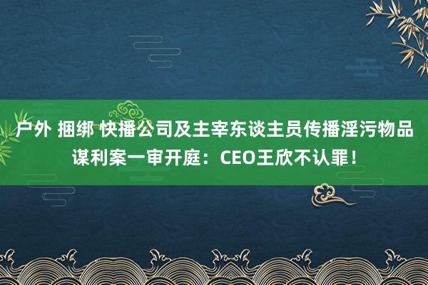 户外 捆绑 快播公司及主宰东谈主员传播淫污物品谋利案一审开庭：CEO王欣不认罪！