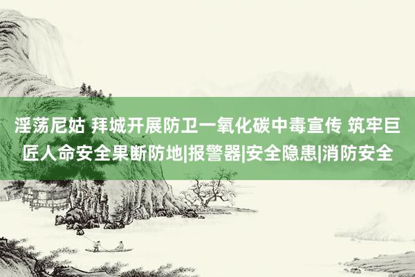 淫荡尼姑 拜城开展防卫一氧化碳中毒宣传 筑牢巨匠人命安全果断防地|报警器|安全隐患|消防安全